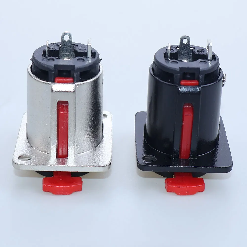 1-2PCS 6.35mm Stereo Female Socket  Audio Jack Panel Mount XLR Connector Speaker Plug Microphone MIC Cable Terminal Chassis - view 4