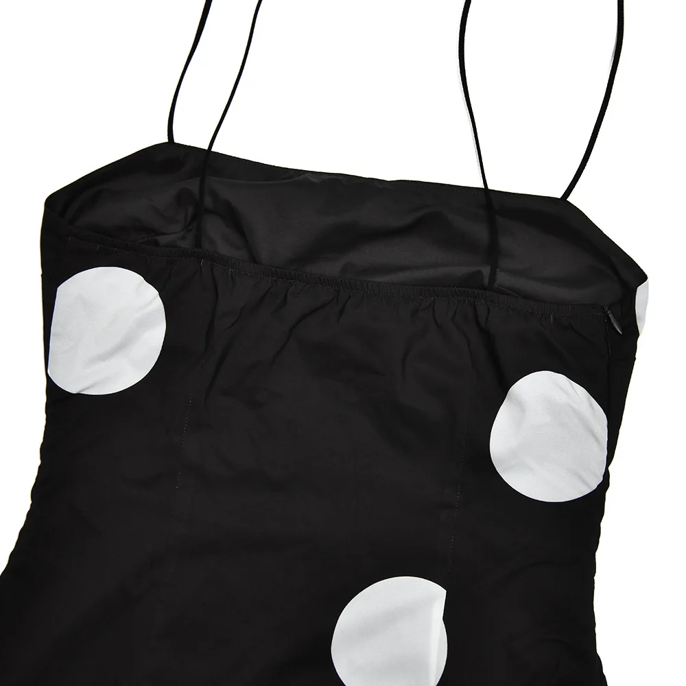 تنورة نسائية مطبوعة بدون ظهر بحمالات، تصميم مثير بأربطة، ملابس سهرة عصرية للحفلات لمحبي الموضة عبر الحدود #5