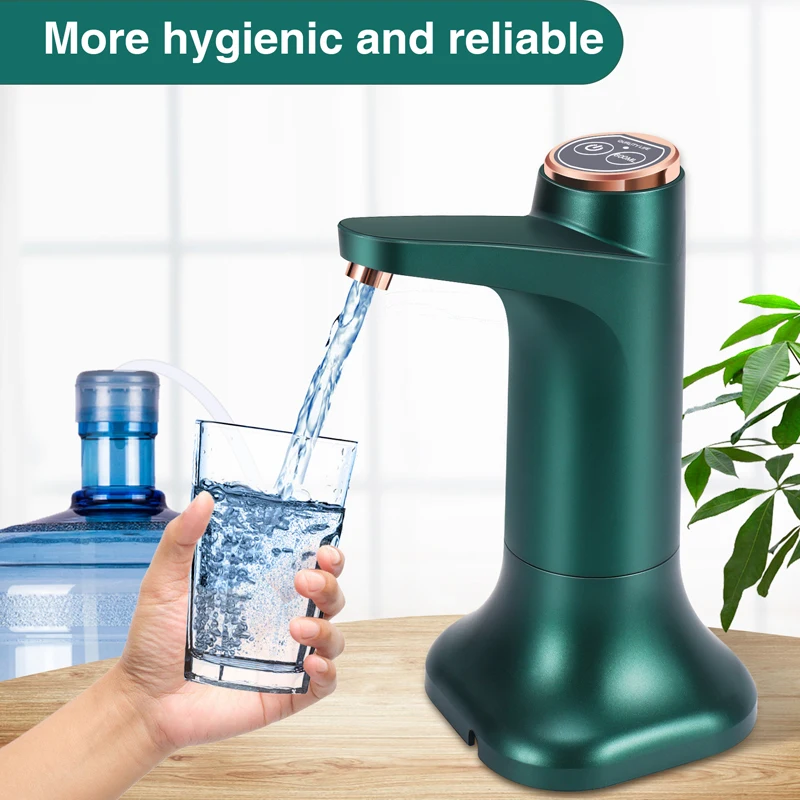 A01V-電気ウォーターボトルポンプベース付きUSBウォーターディスペンサーポータブル自動ウォーターポンプバケットボトルディスペンサー