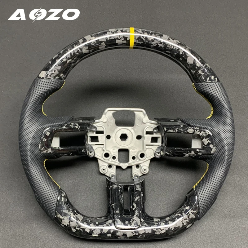 Customized genuine carbon fiber forged steering wheel suitable for 2015-2017 Mustang EcoBoost GT Mustang GT350 GT350R 2.3L 5.0L