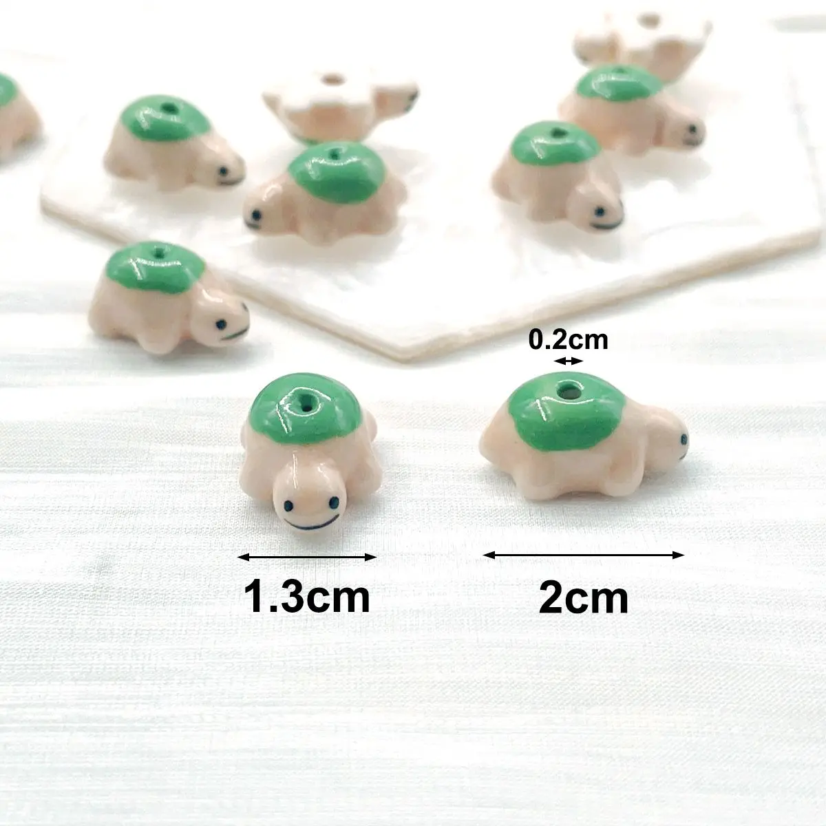 5pcs Cute Little Turtle Ceramic Beads Fashion 20x13mm DIY Loose Spacer Porcelain Bead For Jewelry Making Bracelet Pendant
