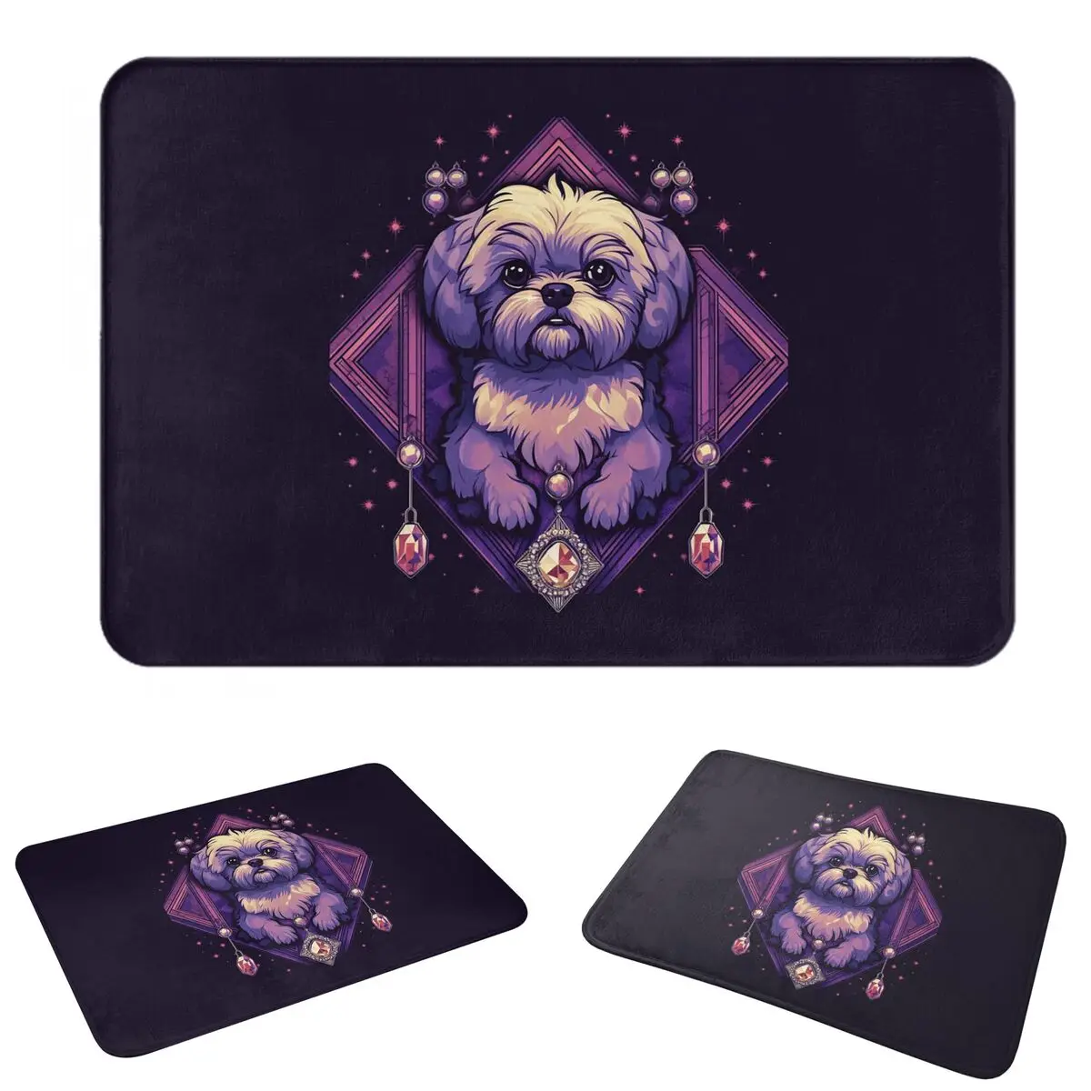 Dog Lover Shih Tzu Crest Doormat Dust-proo Carpet Rug Kitchen Entrance Home Floor Mat for Balcony Footpad Mats