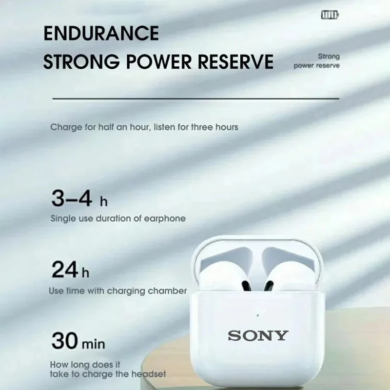 Sony TWS Bluetooth Earphone 9D Stereo Wireless Headphone In-Ear HiFi Earbud HandsFree Headset With Microphone For iOS Android