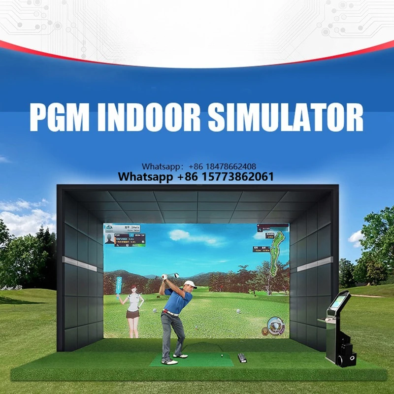 PGM P6 3D Projection Screen Virtual Home Indoor Golf Simulator System Complete Golf Simulator Set From Korea for Home Use