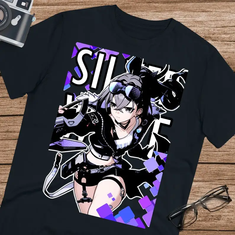 

Серебряный волк Honkai звезда рельс рубашка Серебряный V.2 Fanart унисекс Ультра хлопковая футболка