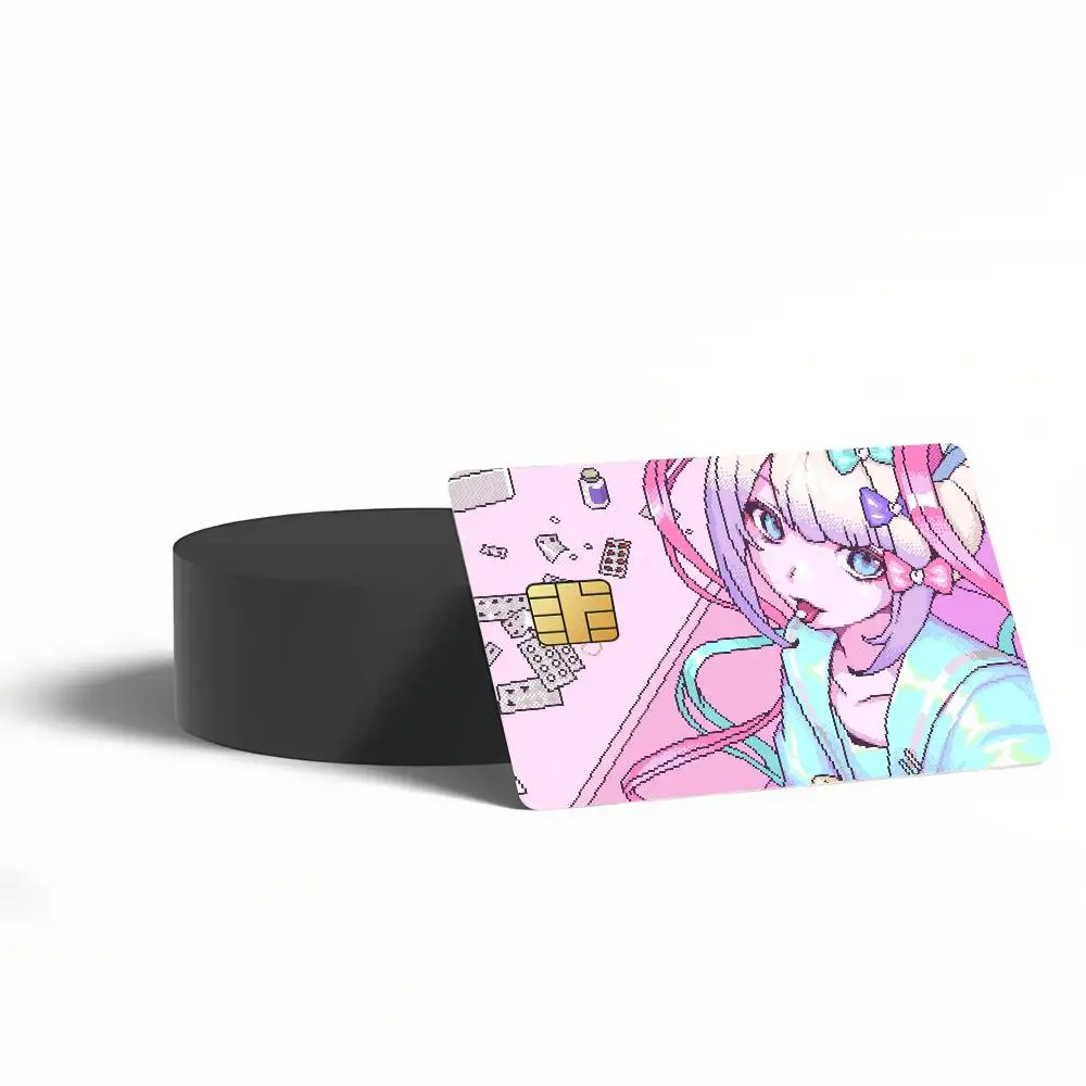Game N-NEEDY GIRL OVERDOSE Card Stickers for Bank Access Protective Waterproof Film Cover Sticker Surprise Gift