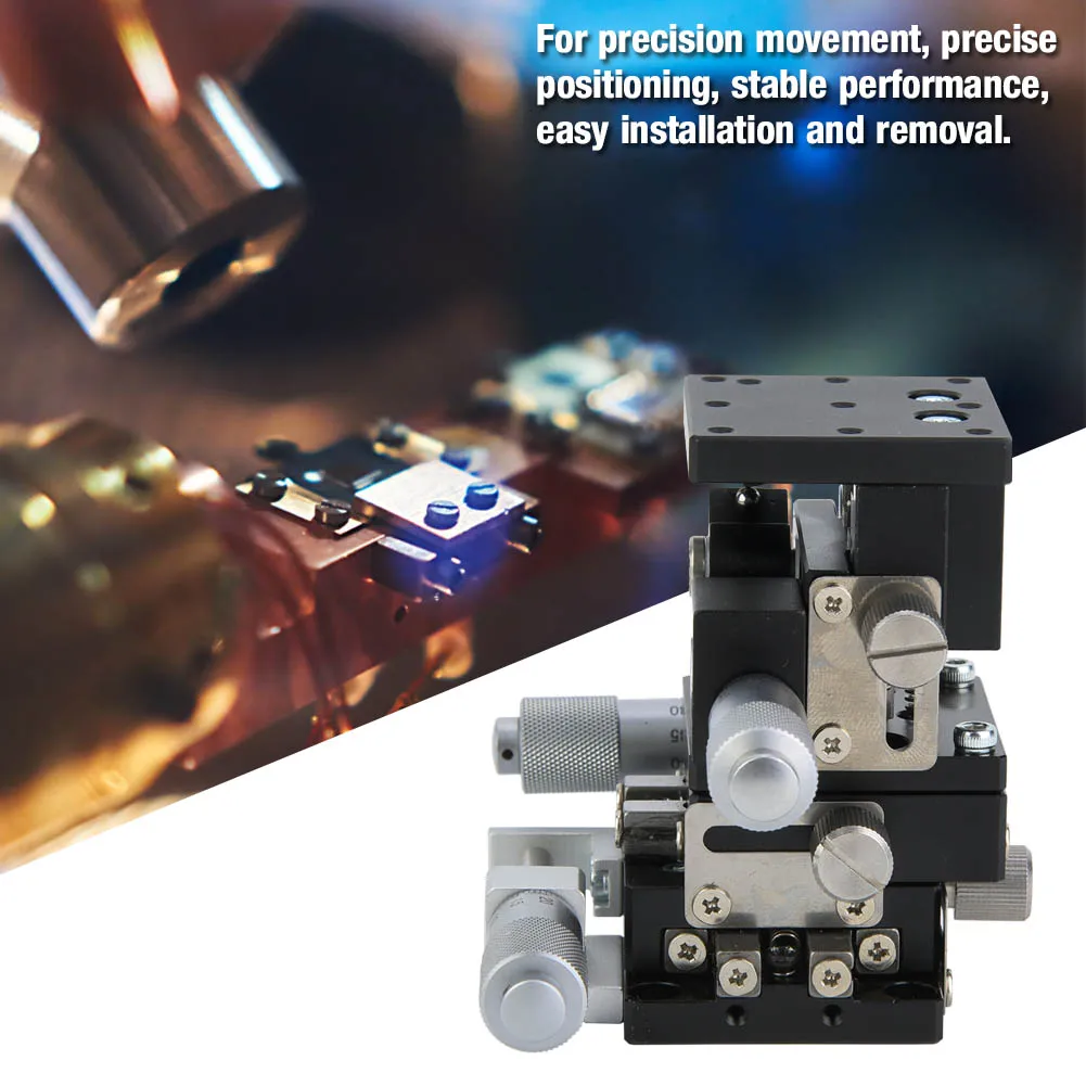 

XYZ Linear Stage LD40-LM 3 Axes XYZ Linear Stage Trimming Bearing Tuning Sliding Table 40x40mm