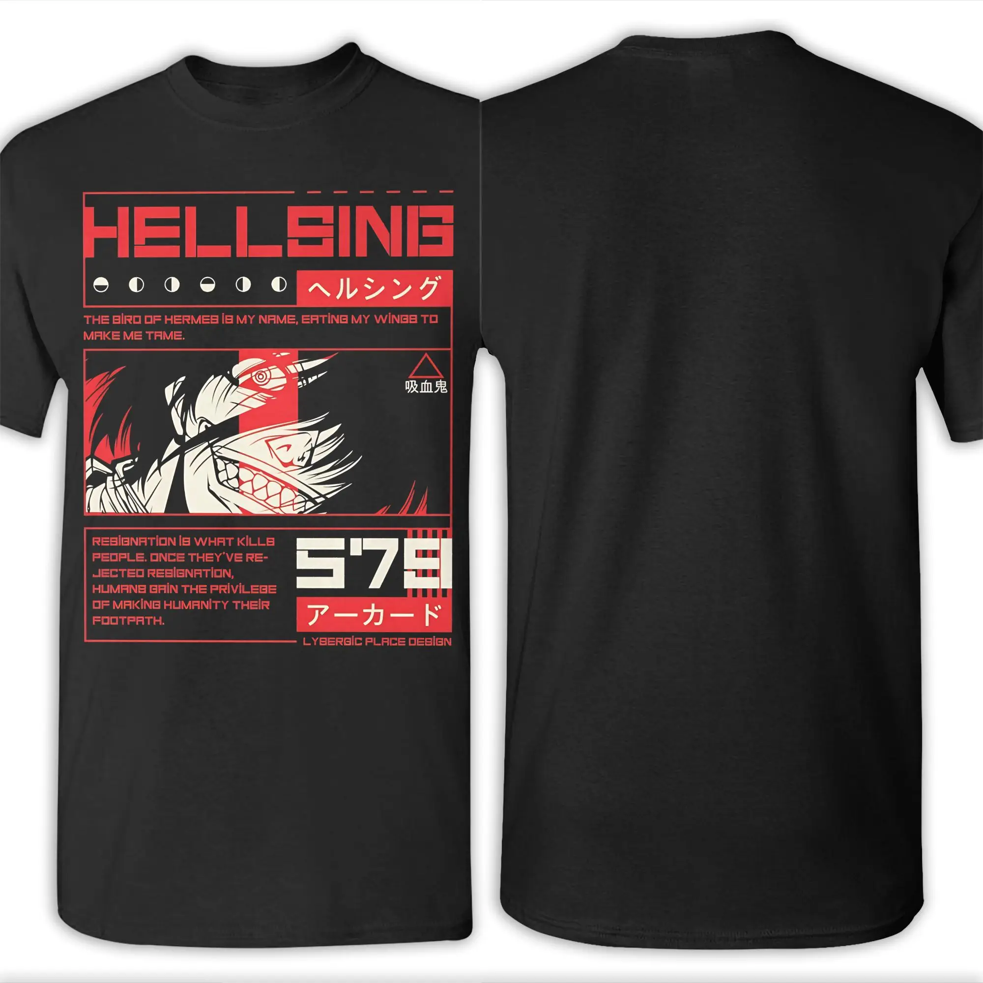 Mens Womens Hellsing - Alucard Shirt 100% Cotton Graphic Printing Tee Shirts  Clothing Outfits view 6