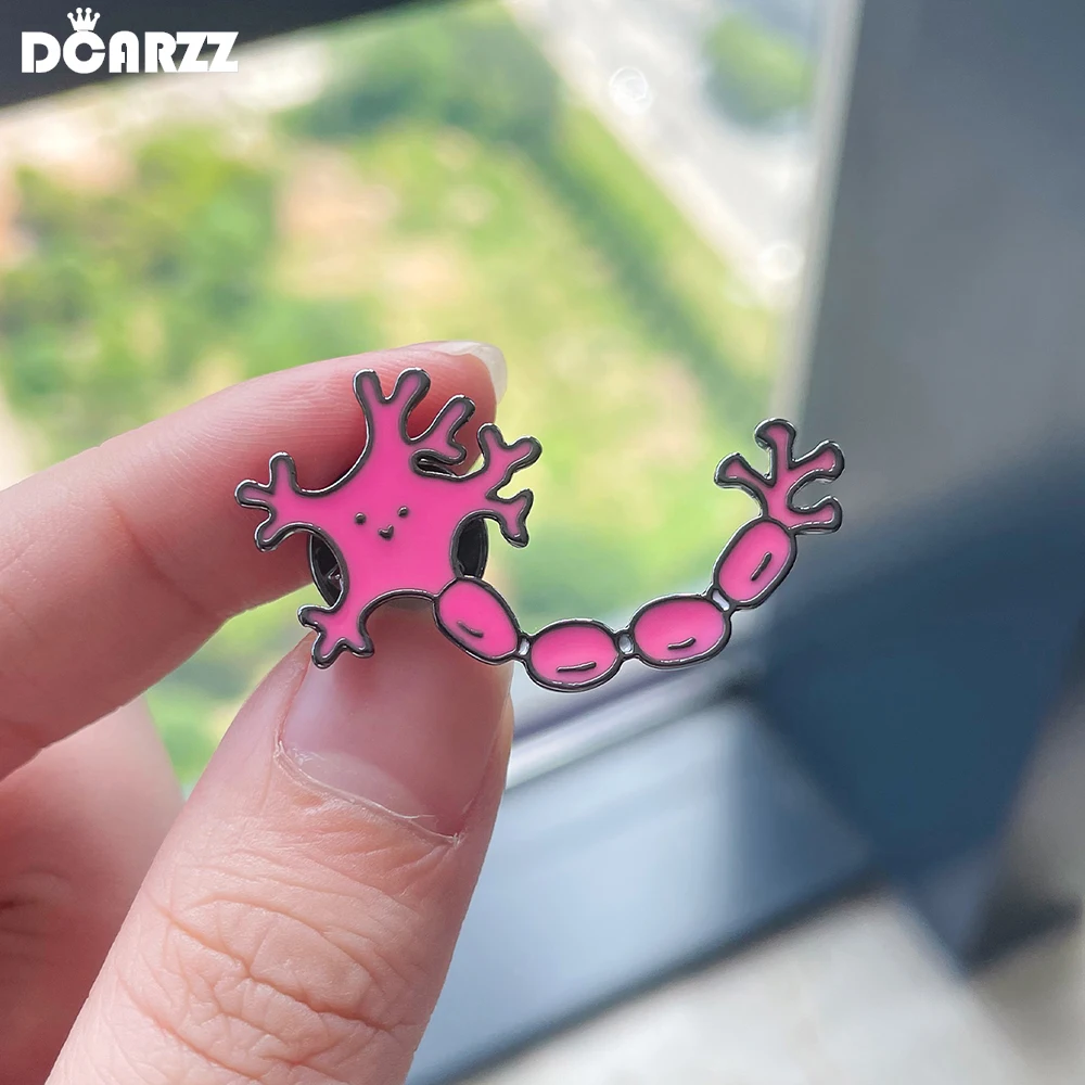 DCARZZ Lovely Neuron Enamel Pin Brooch Medical Neurology Jewelry Backpack Lapel Badge Accessories Jewelry for Neurologist Doctor