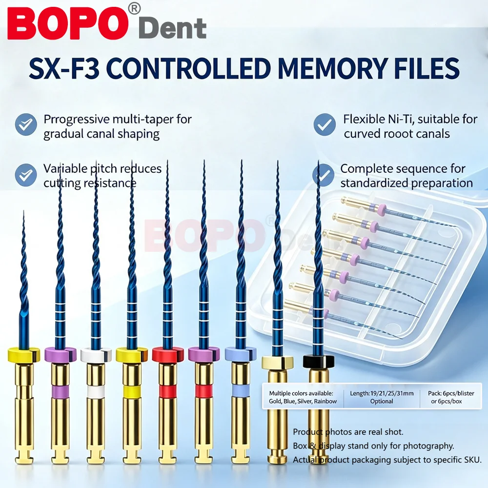25mmSX-F3 Dental Engine Use Endo S1 File Blue NiTi Super Rotary Heat Activated Endodontic Canal Root Files F4 F5 Dentistry Tools