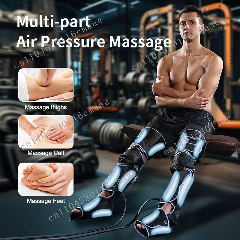 Relax Pressure Therapy System Machine Calf Foot Air Compression Leg Massager Boot Adjustable Size Timing Control