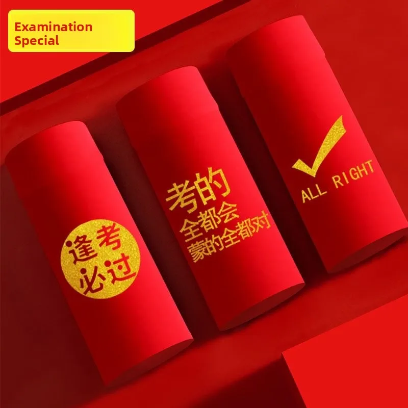 Pure Cotton Boxer Shorts for Boys High School Entrance Exam Lucky Red Color Four Corner Briefs Comfortable Elastic Fabric
