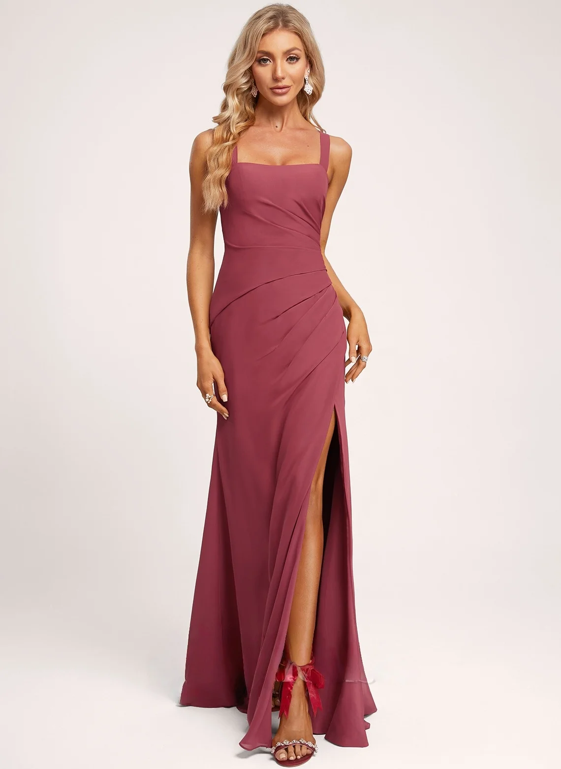 

Elegant Bridesmaid Dresses Women Formal Party Gowns Backless Mermaid Long Dress Birthday Evening Wear Vestidos