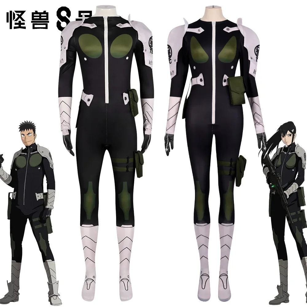 Anime 2025 Cosplay Costume Wig Jumpsuit Uniform New No. 8 Kafka Hibino/ Mina Ashiro  Bag Gloves Monster Halloween Suit uwsau2