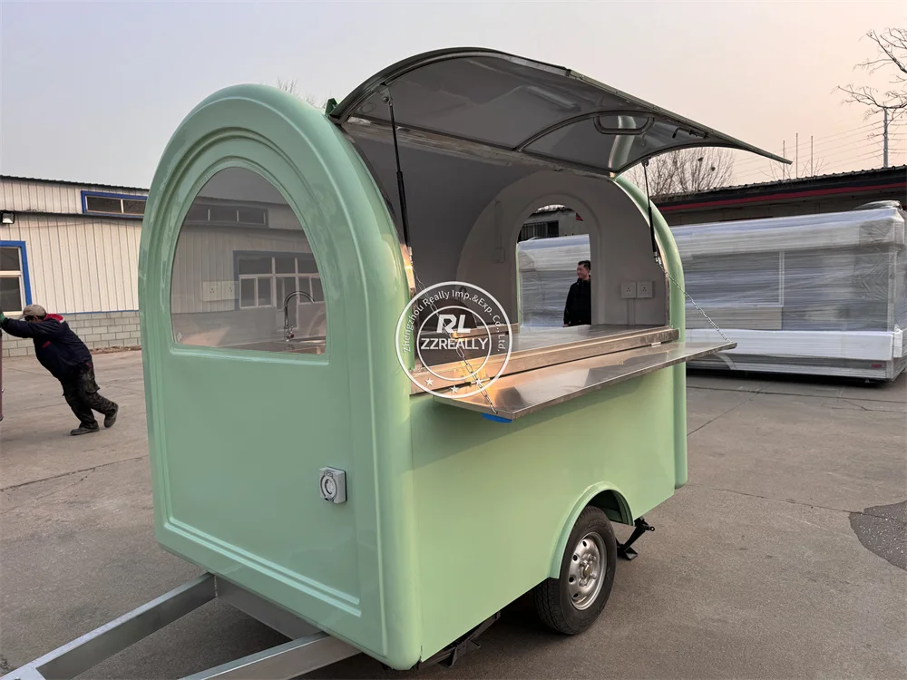 

CE Approved CateringTrailer Customized Fast Food Truck Street Restaurant For Pizza Waffle BBQ