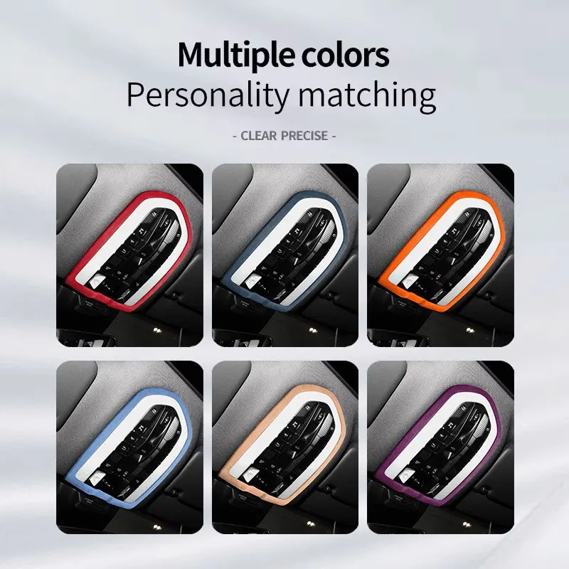 

Alcan tara Suede Car Front Reading Light Frame Cover Interior Trim For Porsche Macan Panamera Cayenne Accessories