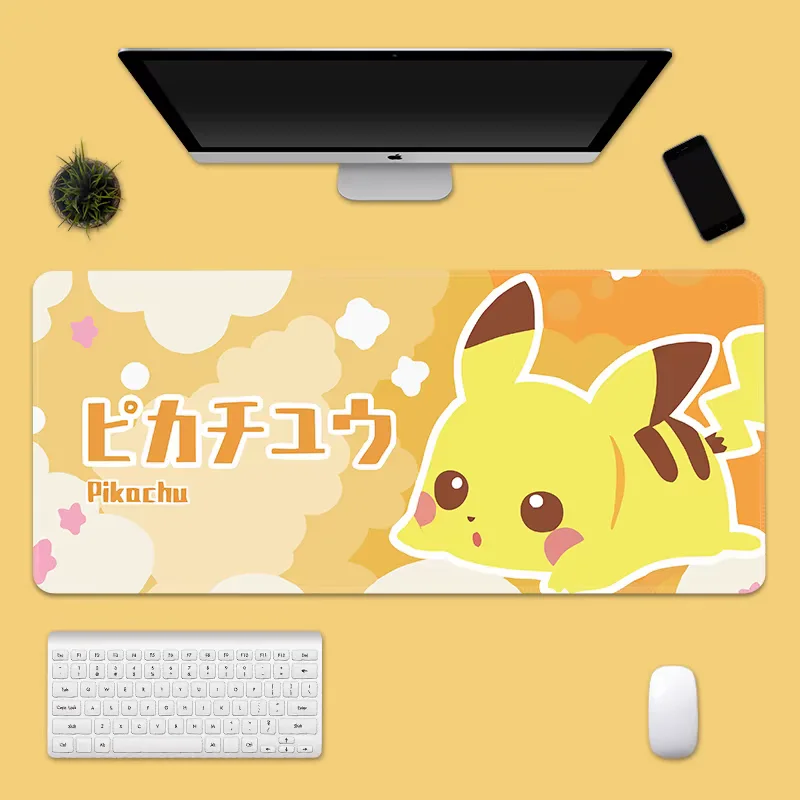 Anime Mouse Pad Gamer Gaming Laptop Cute Pokemon Mousepad Kawaii Wireless Mouse for Computer Offices Accessories Mouse Mats