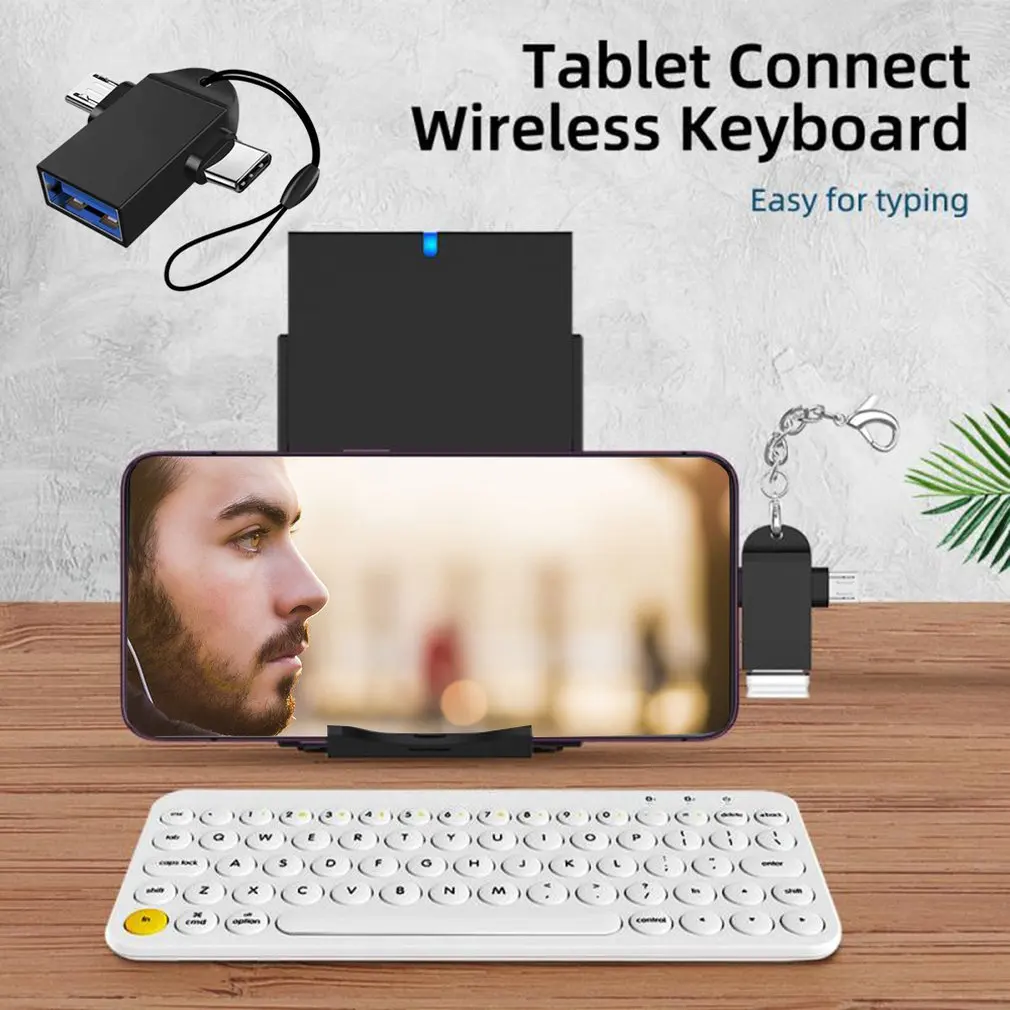 태블릿 하드 디스크 알루미늄 합금 용 안드로이드 전화 데이터 변환기 용 마이크로 USB OTG 어댑터에 2 In 1 Type-C USB 3.0 여성