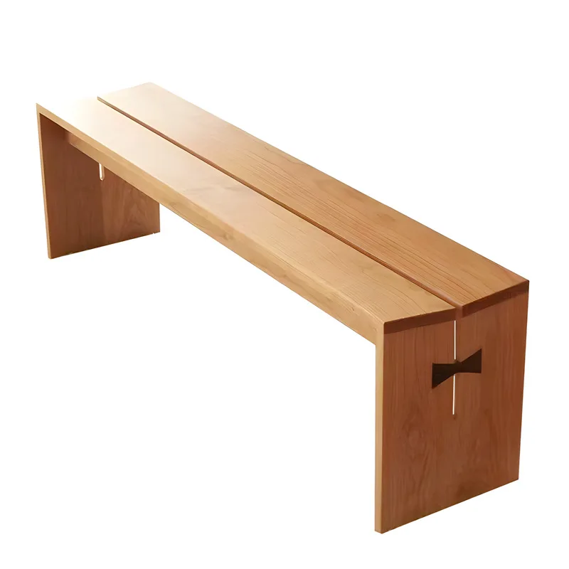 

Nordic Solid Wood Bench Collection Home Milk Tea Shop Cafe Hotel Bench Log Designer Dining Chair