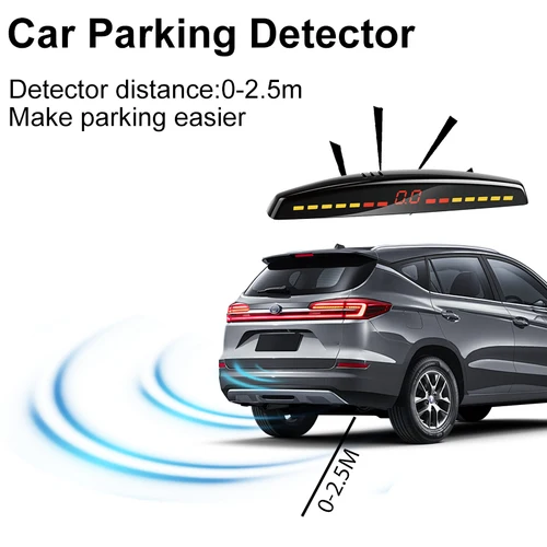 Imagen 2 del producto FirstSafe Factory Nuevo sistema de sensor de estacionamiento LED de luz ambiental Sistema de radares de marcha atrás Retroiluminación Parktronic