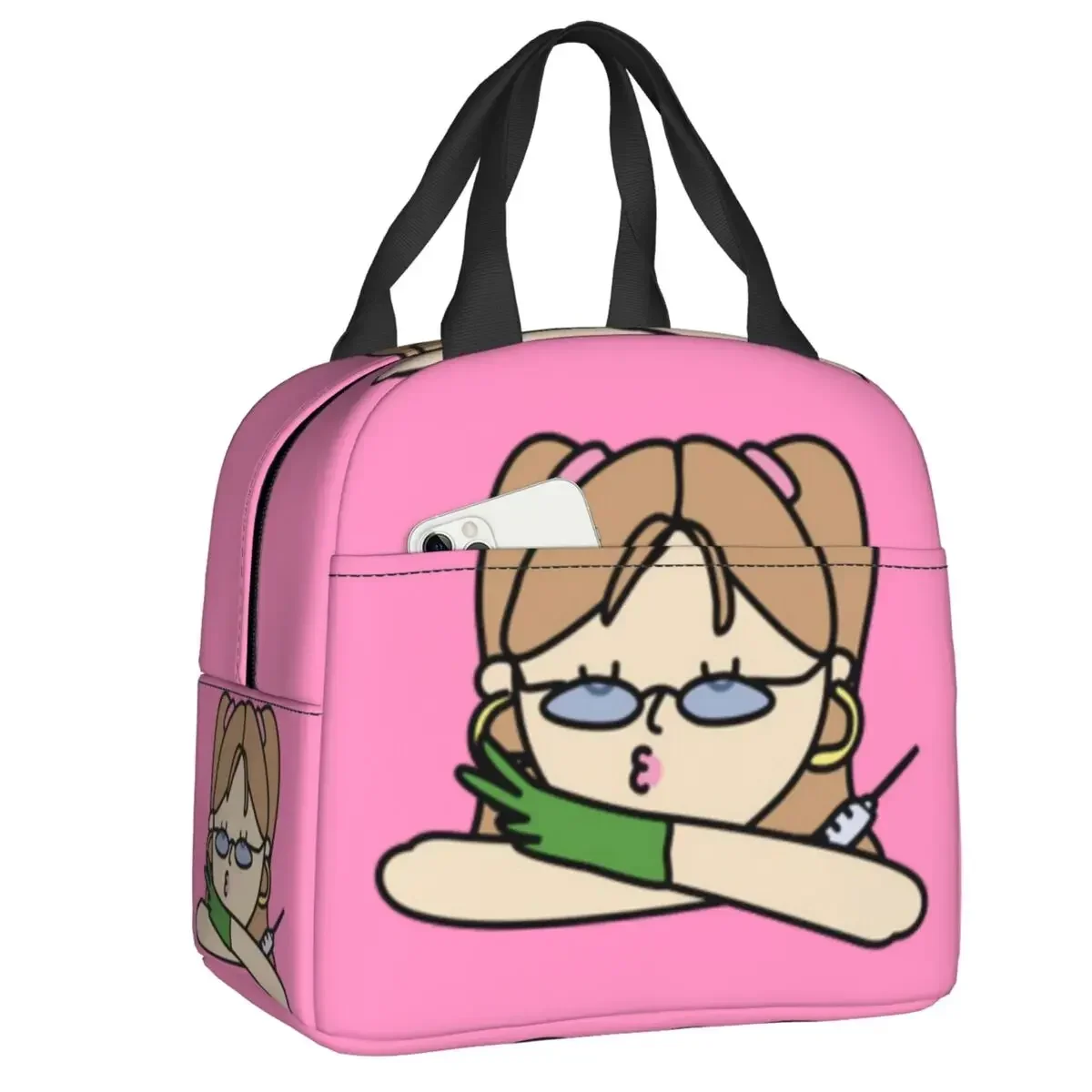 

Custom Enfermera En Apuros Doctor Nurse Medicine Insulated Lunch Bag for Women Leakproof Thermal Cooler Bento Box Picnic Travel