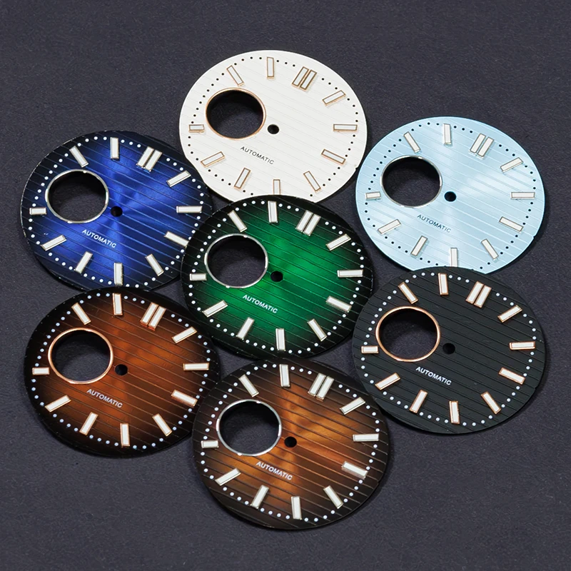 

NH38 dial Hollow Nautilus dial Green glow-in-the-dark watch accessories for 30.5mm NH38 dial