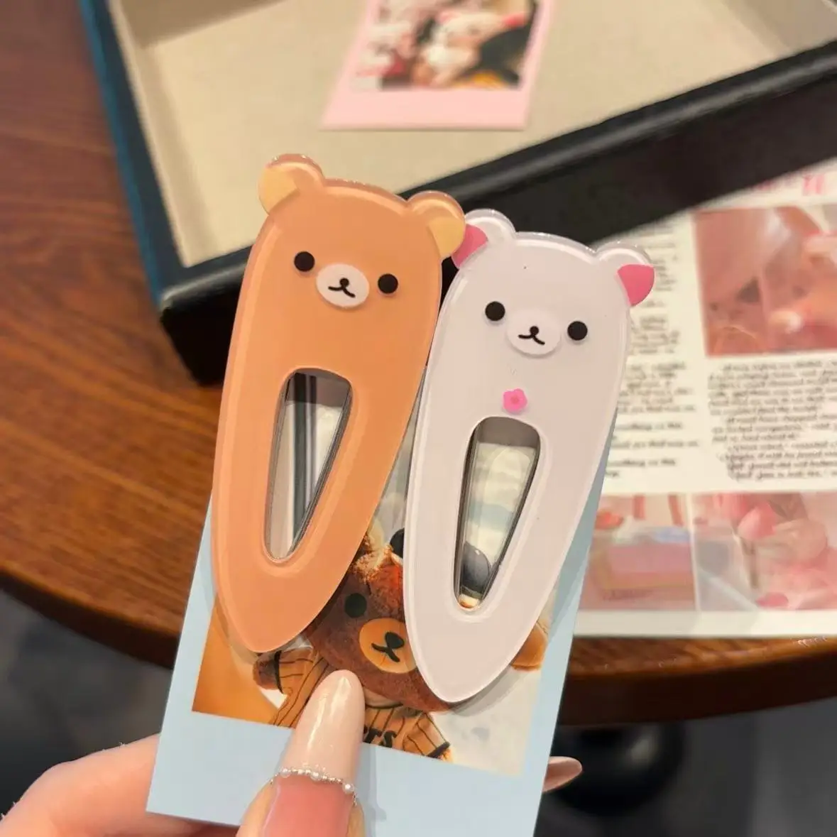 مشبك شعر كرتوني Rilakkuma مشبك منقار البط متعدد الاستخدامات ملحقات الشعر مشبك جانبي مشبك شعر مكسور وإصدار بطاقة هدية لفتاة #3