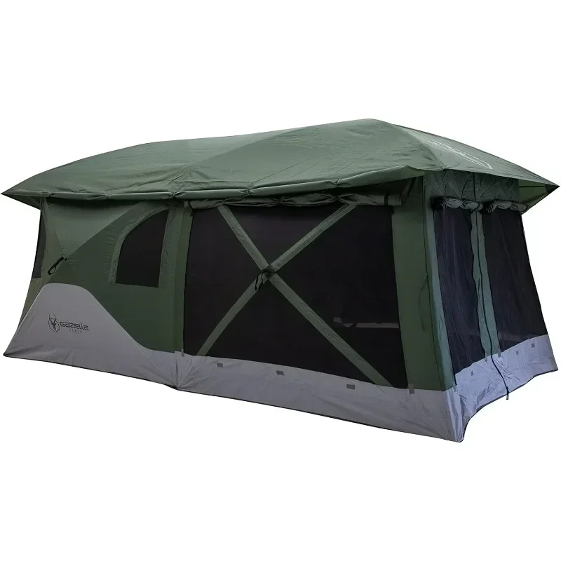 

Pop-Up Portable Camping Hub Tent, Easy Instant Set up in 90 Seconds, Alpine Green, 6-Person, Family, Overlanding