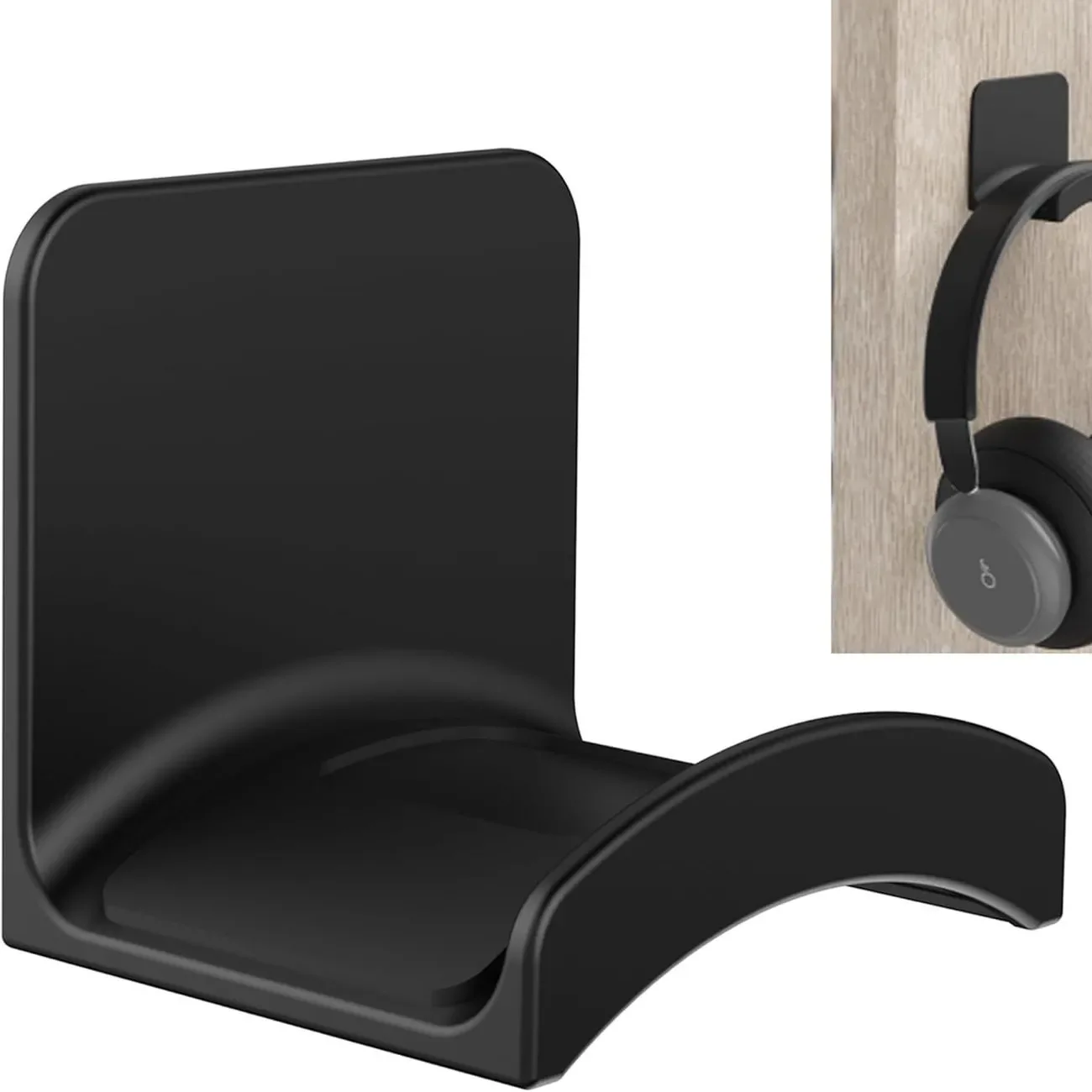 Soporte Universal para auriculares, soporte adhesivo de plástico para montaje en pared, soporte para auriculares debajo del escritorio, soporte para auriculares para videojuegos, 1-5 unidades