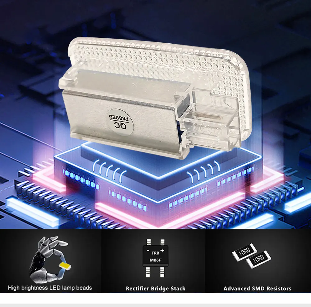 1 Stück Auto-LED-Kofferraumbeleuchtung Innenraum-Ladungsraumleuchte Kofferraumlampe 12V für Toyota Yaris / Echo 1999-2018 OEM # 81330-02010 – Detail 8