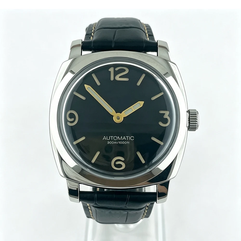 46mm ST3600 Movement  Men's Watch Manual Winding Seagull Sapphire Glass Waterproof 316L Stainless Steels Custom Watch