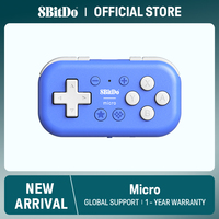 8BitDo Micro Bluetooth Controller Pocket-sized Mini gamepad for Switch, Android, and Raspberry Pi, Support Keyboard Mode