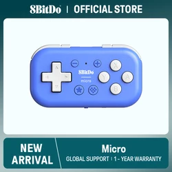 8BitDo Micro Bluetooth Controller Pocket-sized Mini gamepad for Switch, Android, and Raspberry Pi, Support Keyboard Mode