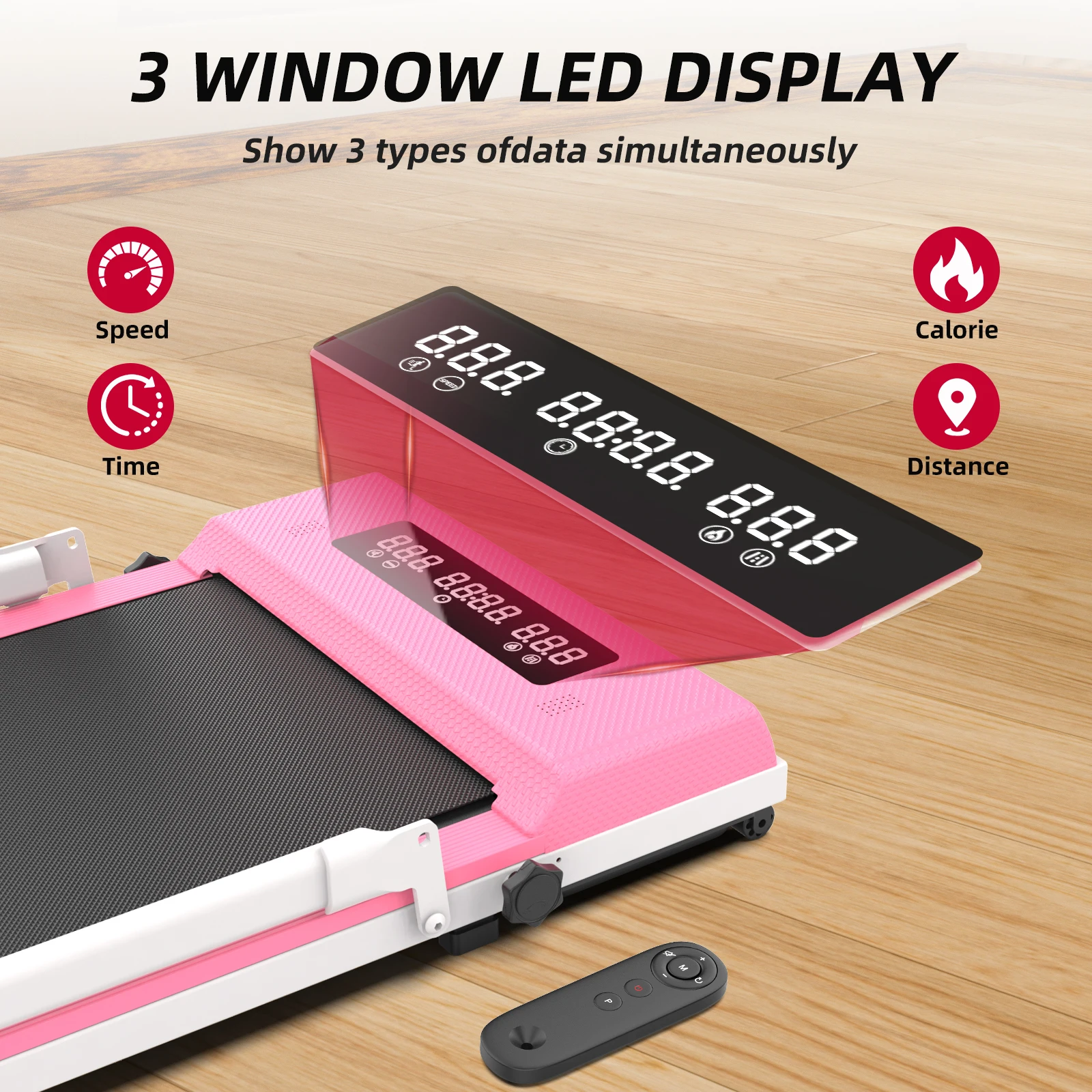 Gym Equipment Electric Foldable Treadmill Smart Bluetooth Speaker Folding Portable Walking Pad Mini Desk Treadmill NO Handle