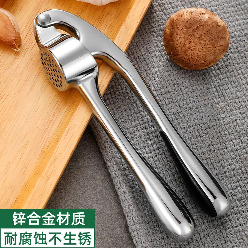 Garlic Press Garlic Press Mashed Garlic Meshed Garlic Device Manual Ginger Garlic Smasher Walnut Cracker Household Zinc Alloy Ki