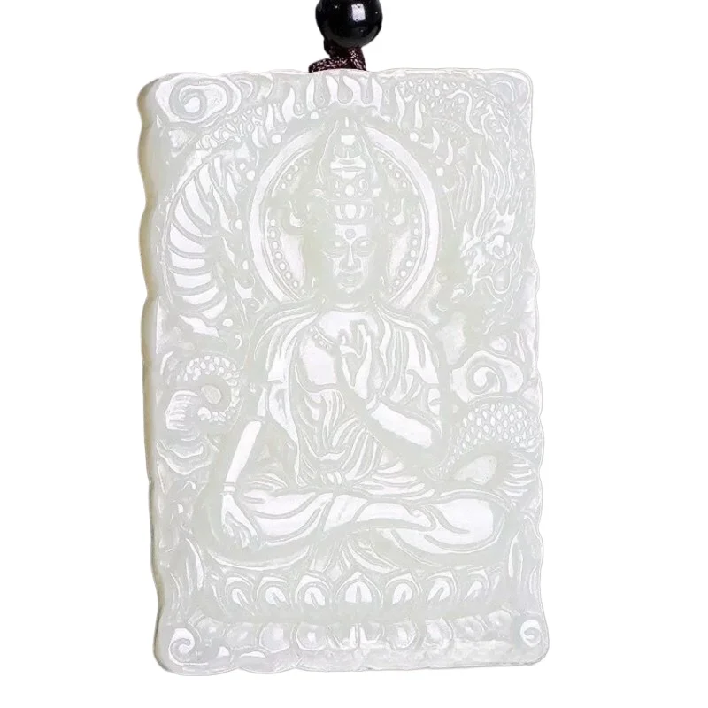 Afghanistan Guanyin Pendant Panlong Guanyin Inviting Wealth and Safe Men's Pendant Necklace