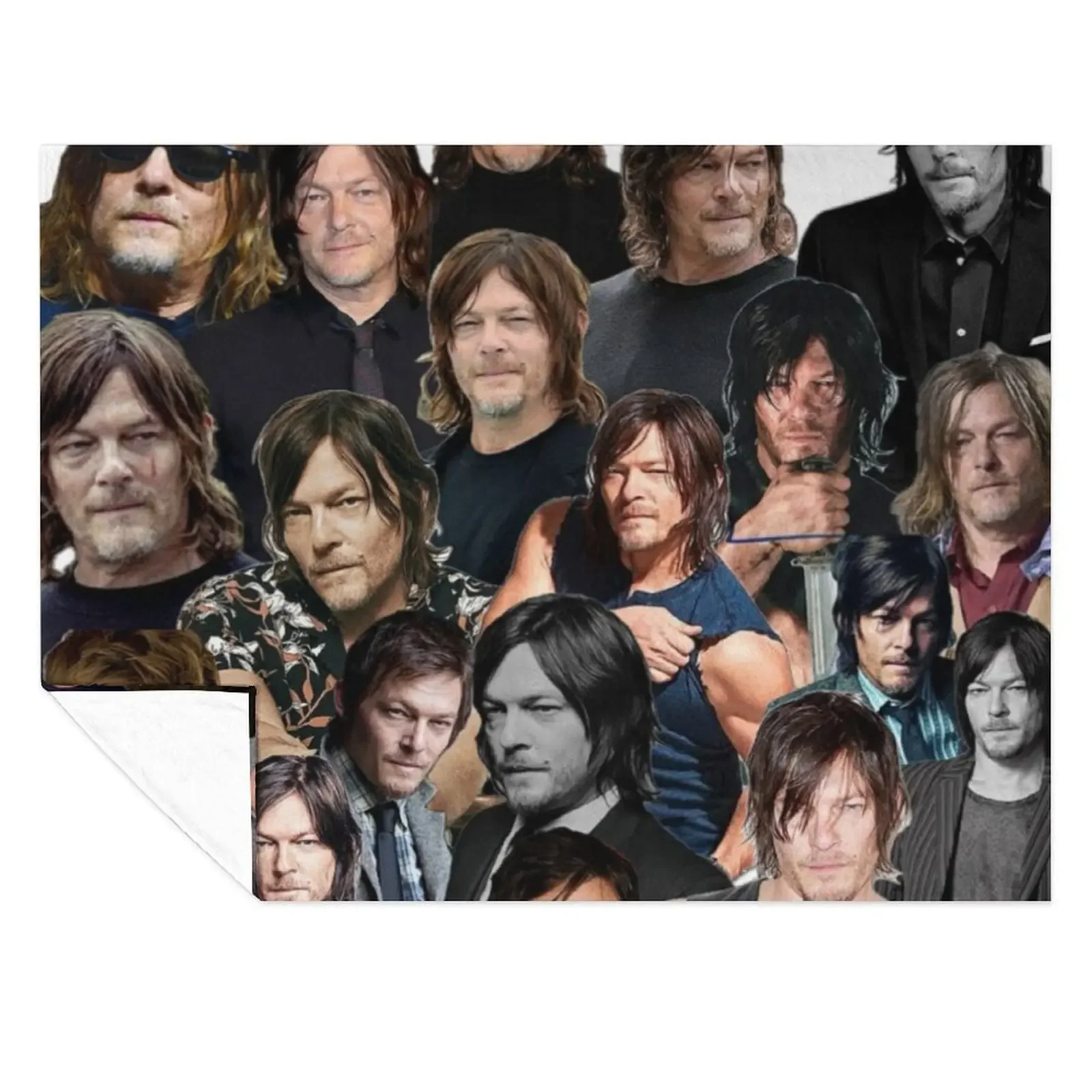 

norman reedus Photo collage Throw Blanket Luxury Brand Luxury Throw Thins Soft Plush Plaid Blankets