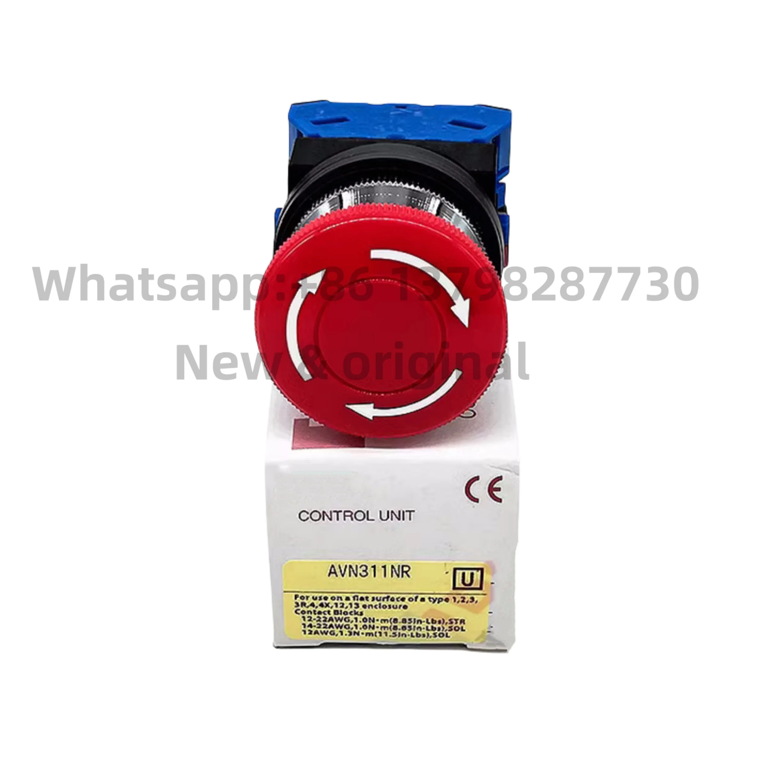 New original 30 aperture emergency stop switch AVN311NR 1 open 1 close AVN302NR 2 closed AVN320NR 2 open AVN322NR 2 open 2 close