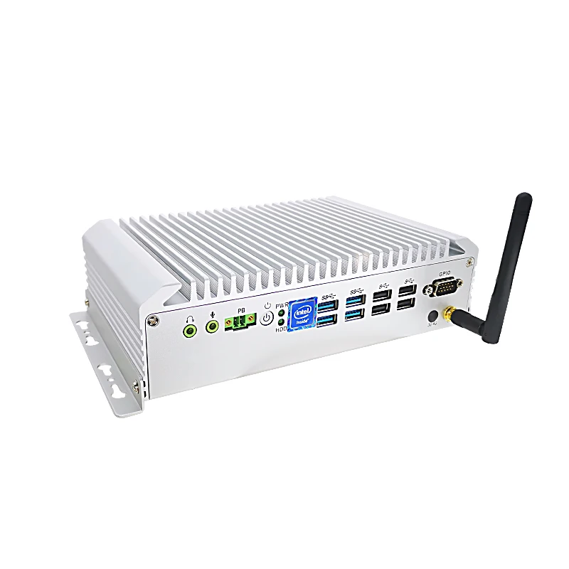 Compact Fanless  intel i7 6500U    Embedded Industrial Computer MINI BOX PC  2LAN   6COM