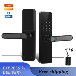 Tuya Wifi Lock Electronic Smart Door Lock With Fingerprint/Smart Card/Password/Key/APP Unlock