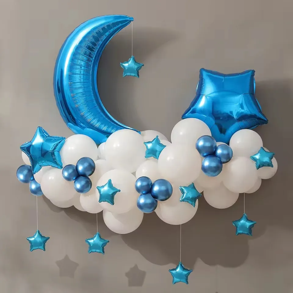 1Set Mond Sterne Ballon Set für Muslimischen EID Mubarak Festival Hause DIY Dekoration Ramadan Kareem Kinder Geburtstag Party Ballon globos