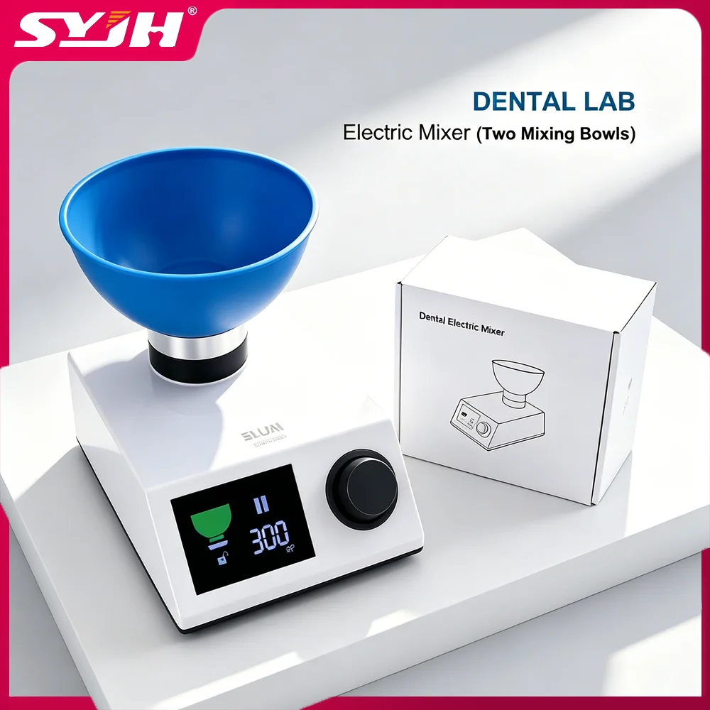 

5-300 RPM Dental Alginate Automatic Mixer Low-Noise Forward/Reverse Function with 2Pcs Mixing Bowl for Alginate Gypsum Materials