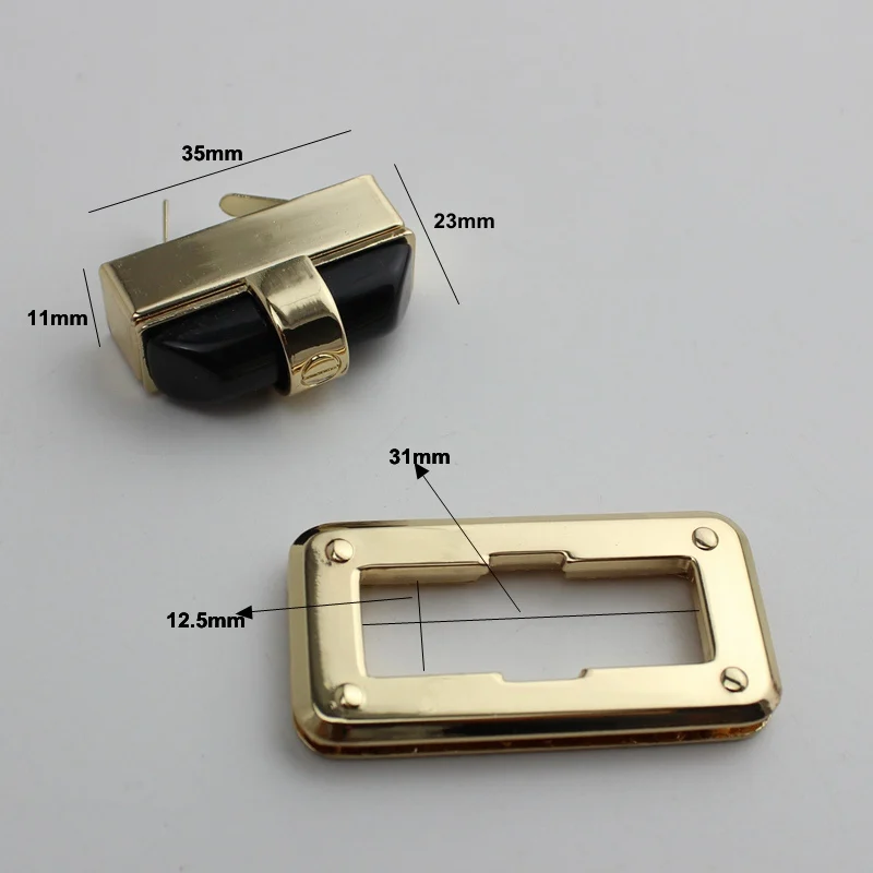 20Sets  DIY Bag Locks Light Gold Handmade Suitable Size Twist Turn Lock For DIY Genuine Leather Bag Handbag Clasps Turn Locks