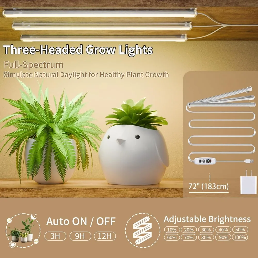 حامل نباتي داخلي مكون من 8 طبقات مع أضواء نمو قابلة للتعديل، رف معدني على شكل حرف S بطول 62 بوصة لديكور المنزل #3