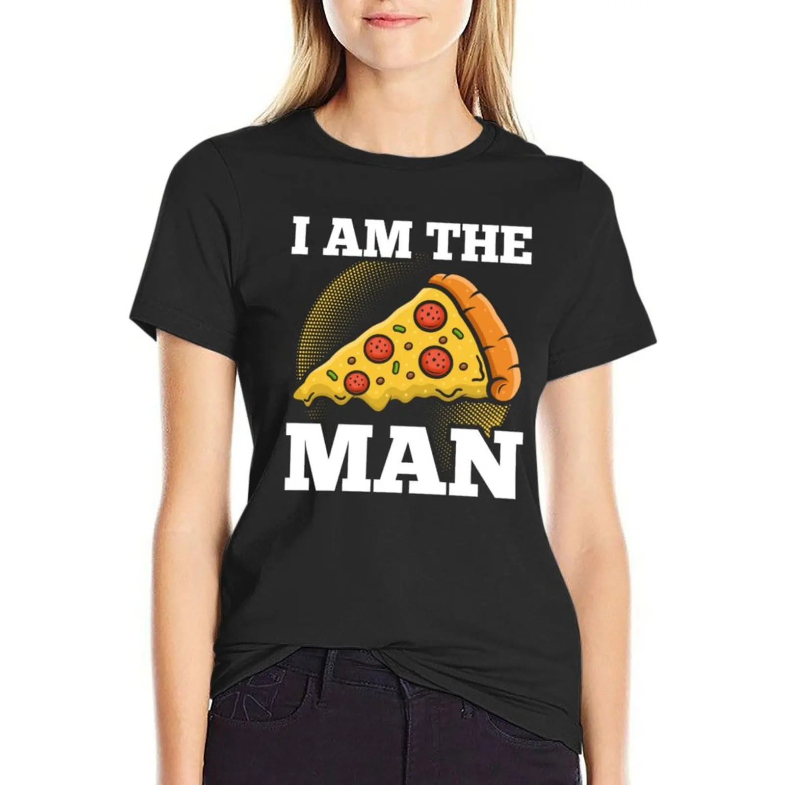 Man Funny Pizza Fast Food Lover T-Shirt animal print anime clothes black t-shirts for Women