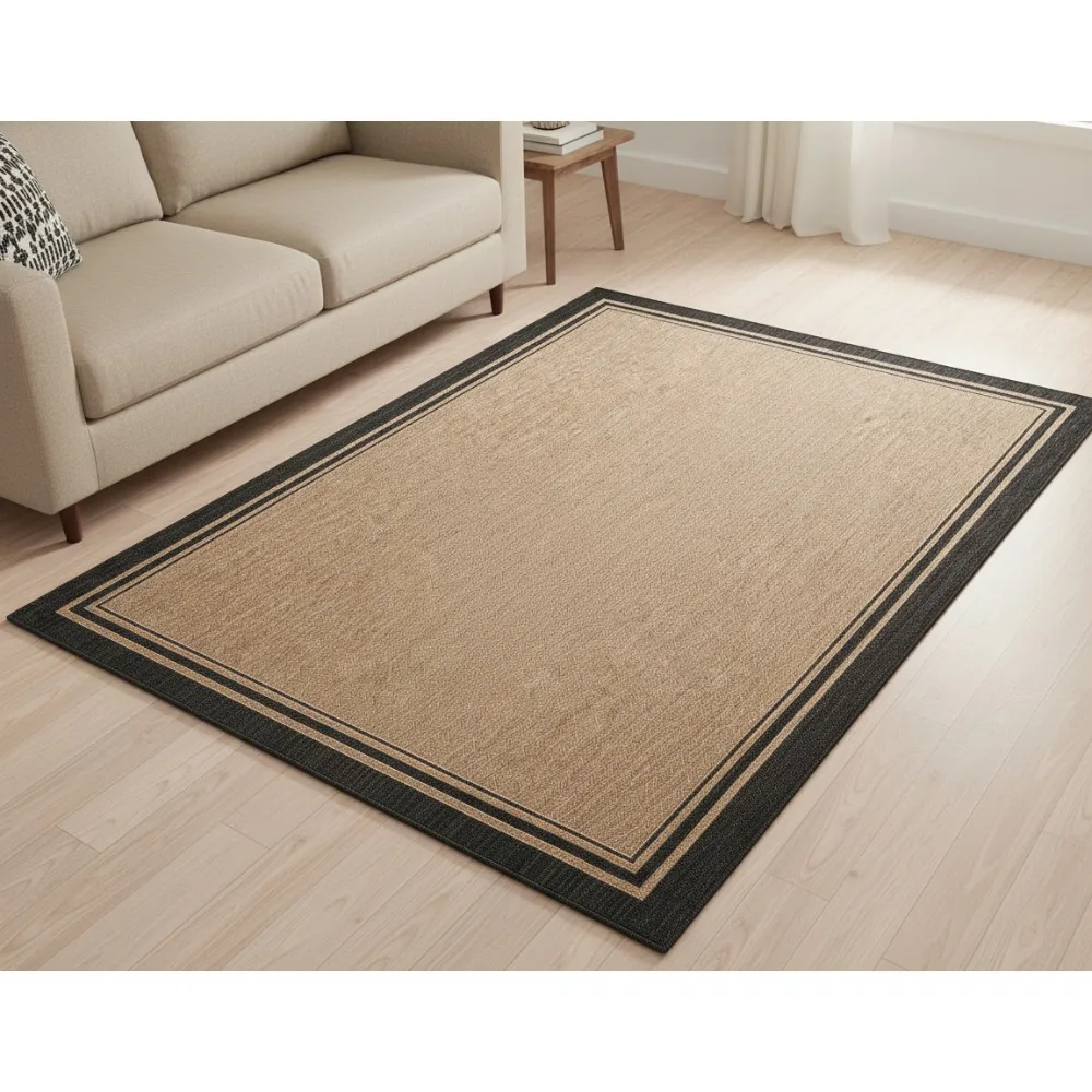 

UV Resistant Indoor Outdoor Rug 5x7 Ft, Stain Proof Easy Clean Carpet for Patio Deck Poolside