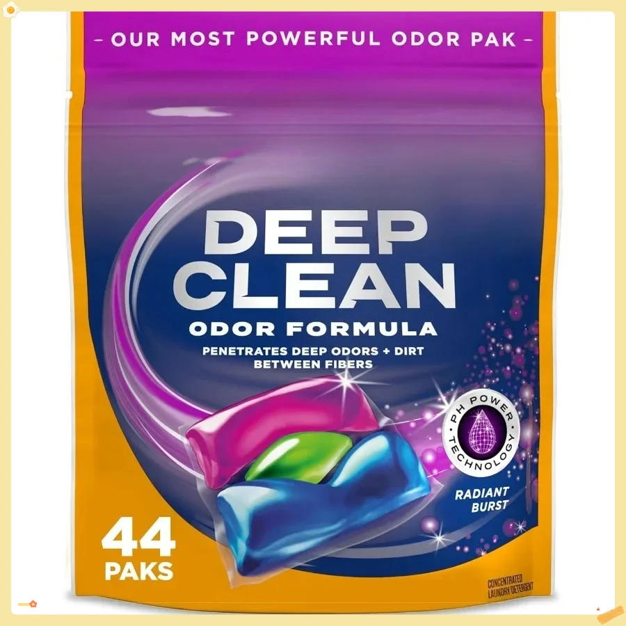 44-Count-Wäscherei, desodorierende Power-Packs, Tiefenreinigungsformel, langanhaltender, frischer Duft für bis zu 44 Waschgänge