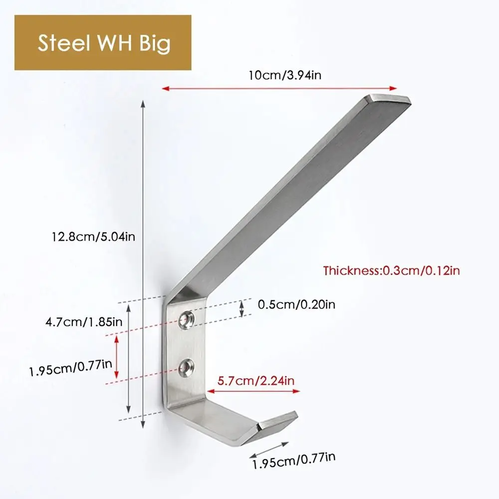 1Pcs Jacket Holder Motorcycle Helmet Holder Stainless Steel Wall Mount Rack Wall Hanger Multipurpose Shelf Home Luggage Hook