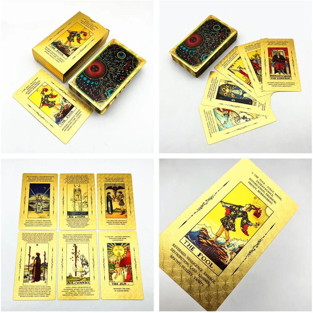 1 デッキプラスチックタロットカード防水耐久性のあるライダーウェイト