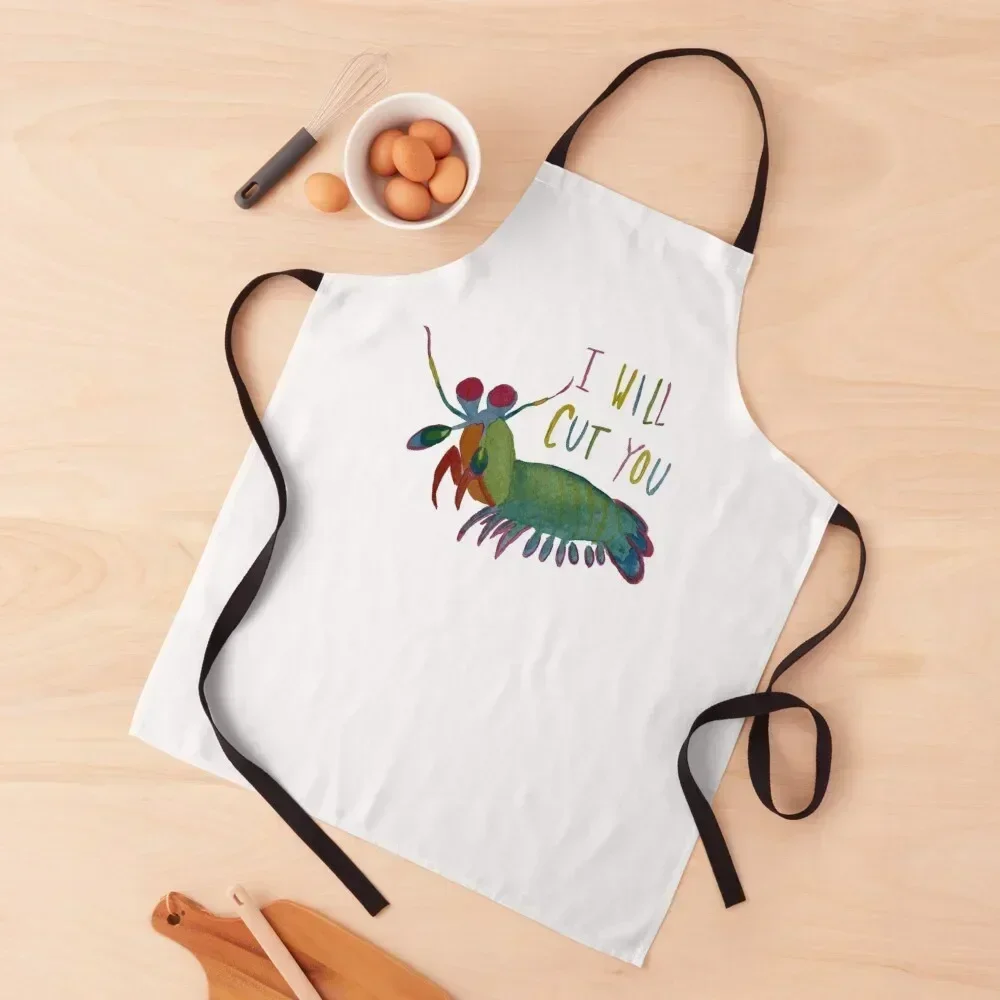 

Mantis Shrimp Threat Apron Woman Work Custom kitchen and home For Cooking Apron